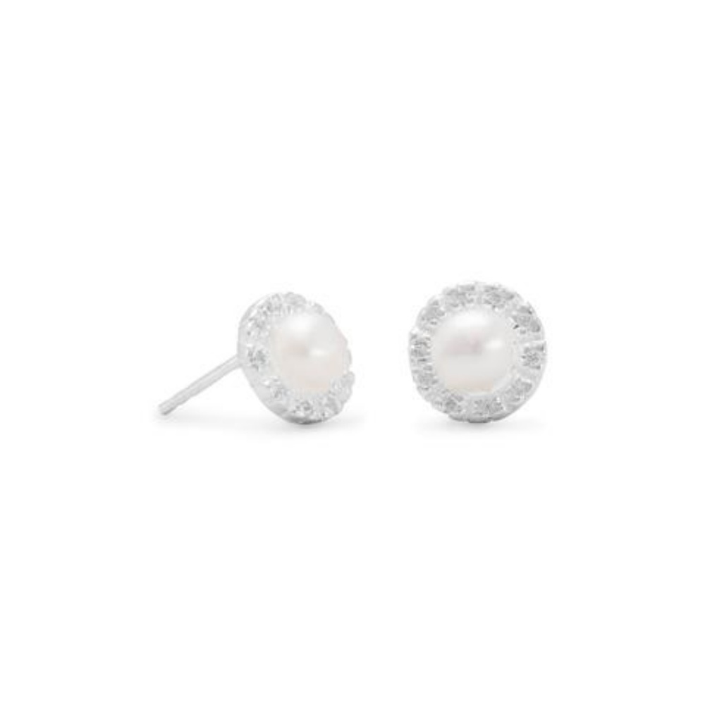 3 pcs Cultured Freshwater and CZ Earrings
